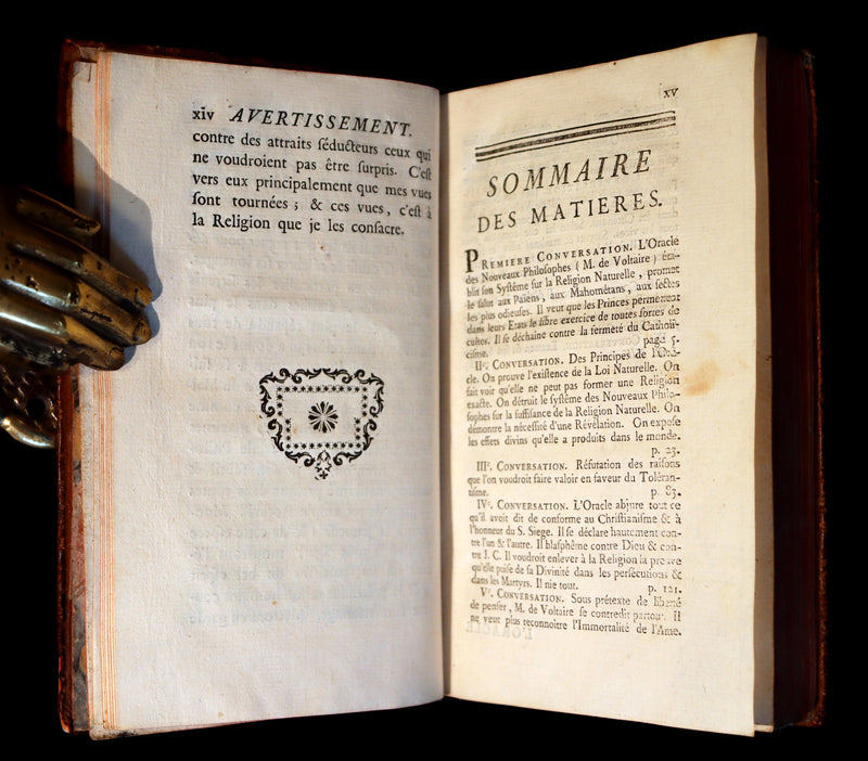 1759 Rare French 1stED - The Oracle of New Philosophers - L'Oracle des Nouveaux Philosophes by l'Abbé Guyon on Voltaire.