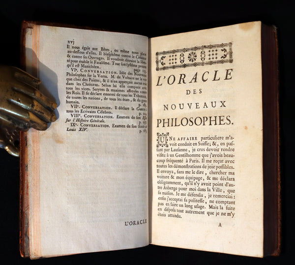 1759 Rare French 1stED - The Oracle of New Philosophers - L'Oracle des Nouveaux Philosophes by l'Abbé Guyon on Voltaire.