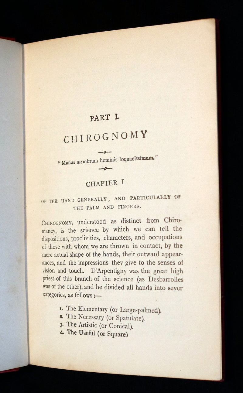 1900 Scarce CHIROMANCY & Chirognomy Book -  The Science of Palmistry by Henry Frith. Illustrated.