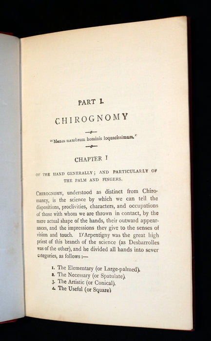 1900 Scarce CHIROMANCY & Chirognomy Book -  The Science of Palmistry by Henry Frith. Illustrated.