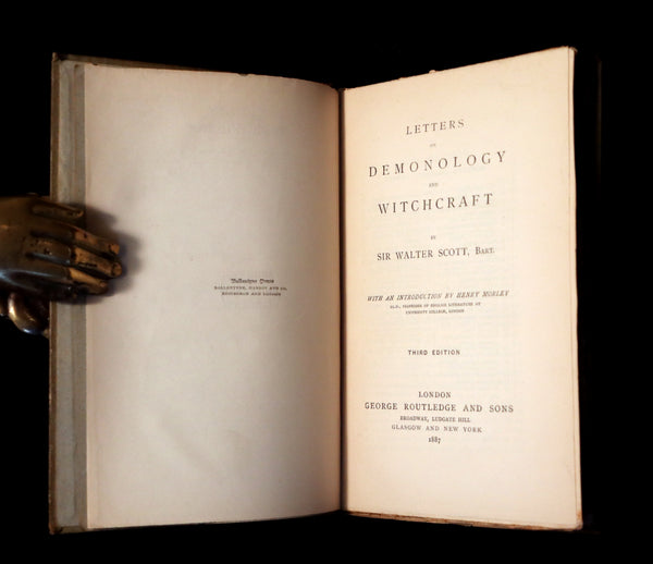 1887 Rare Book - Letters on Demonology and Witchcraft - WITCHES & FAIRIES by Sir Walter Scott.