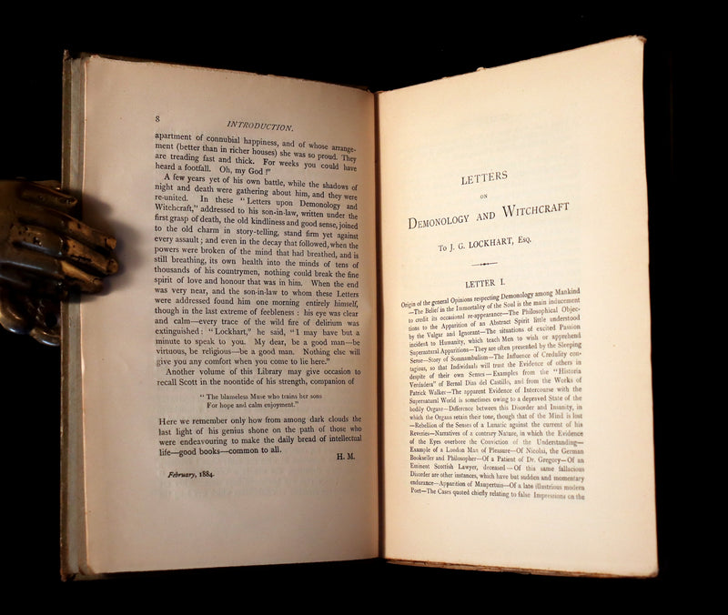 1887 Rare Book - Letters on Demonology and Witchcraft - WITCHES & FAIRIES by Sir Walter Scott.