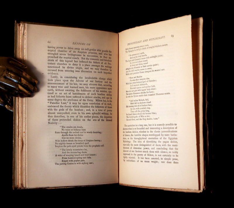 1887 Rare Book - Letters on Demonology and Witchcraft - WITCHES & FAIRIES by Sir Walter Scott.