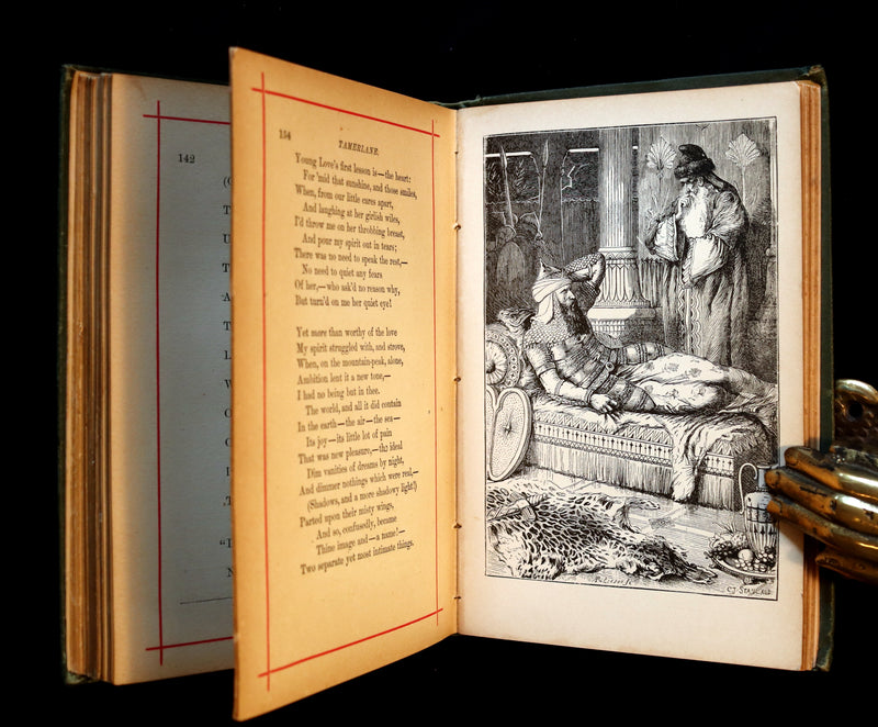 1882 Rare Victorian Book - Poems by Edgar Allan POE with Memoir (The Raven, Lenore, Ulalume, ...)