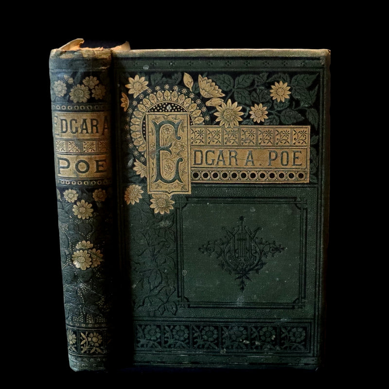 1882 Rare Victorian Book - Poems by Edgar Allan POE with Memoir (The Raven, Lenore, Ulalume, ...)