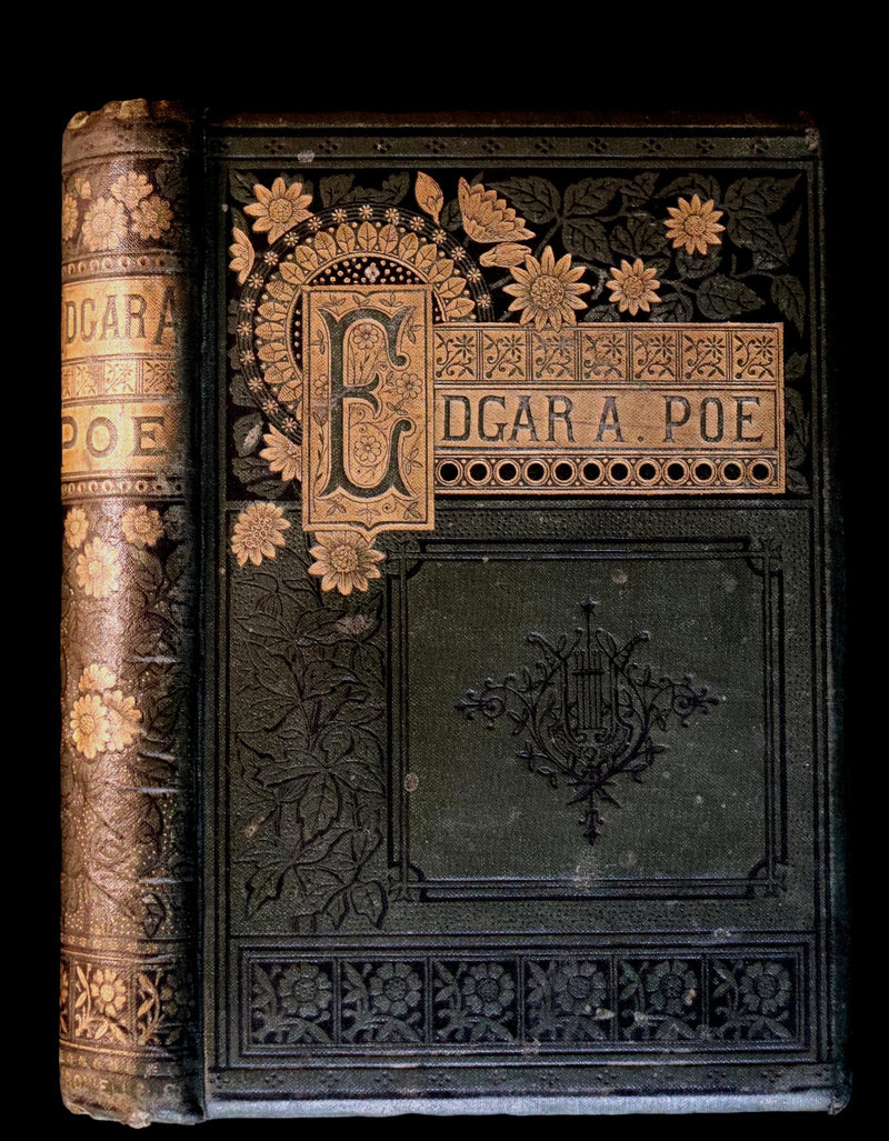 1882 Rare Victorian Book - Poems by Edgar Allan POE with Memoir (The Raven, Lenore, Ulalume, ...)