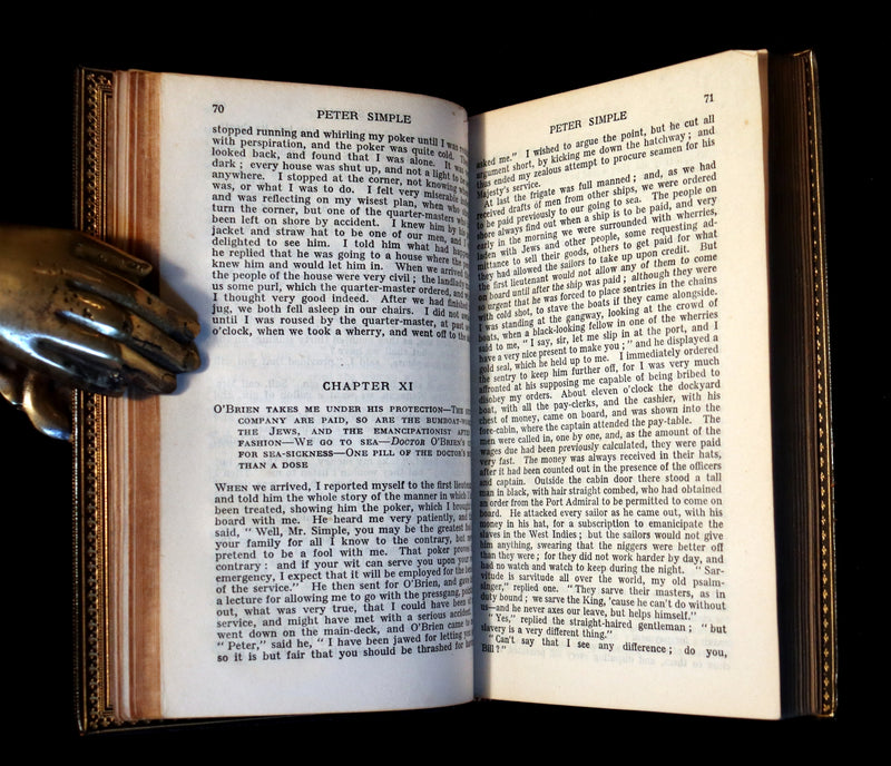 1920 Rare Book beautifully bound by ASPREY - PETER SIMPLE by Captain Frederick Marryat.