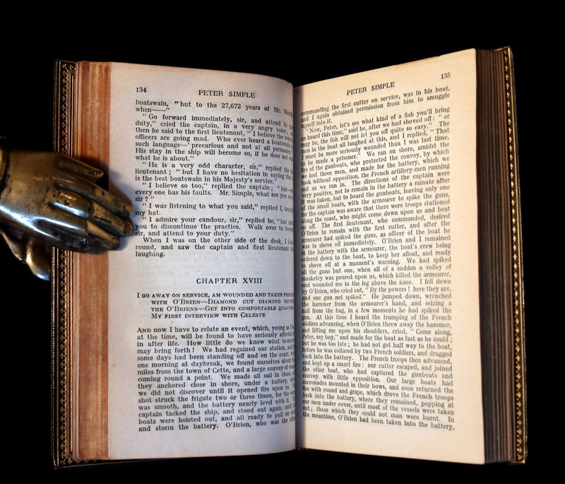 1920 Rare Book beautifully bound by ASPREY - PETER SIMPLE by Captain Frederick Marryat.
