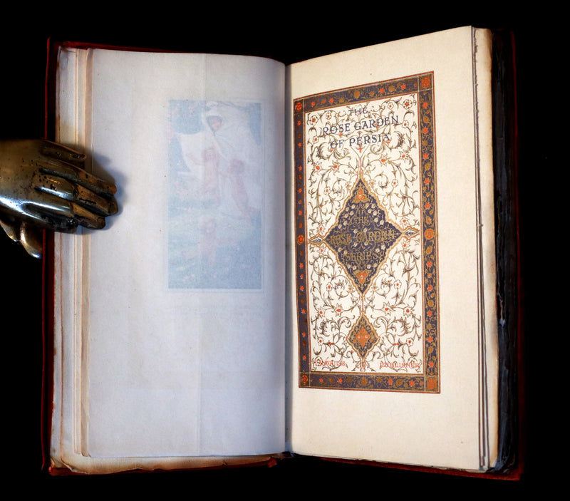 1913 Rare Book - THE ROSE GARDEN OF PERSIA by Louisa Stuart Costello. Persian Poetry.