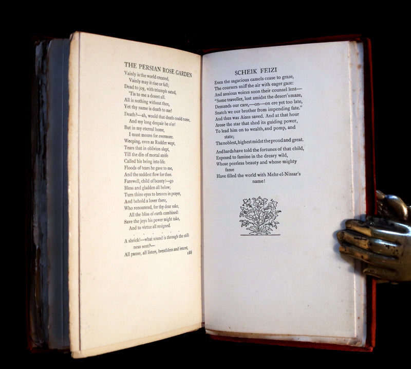 1913 Rare Book - THE ROSE GARDEN OF PERSIA by Louisa Stuart Costello. Persian Poetry.