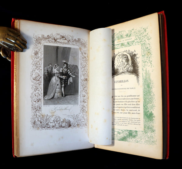 1890 Scarce illustrated French Book ~ Les Contes de Perrault - Fairy Tales published by Lefevre.
