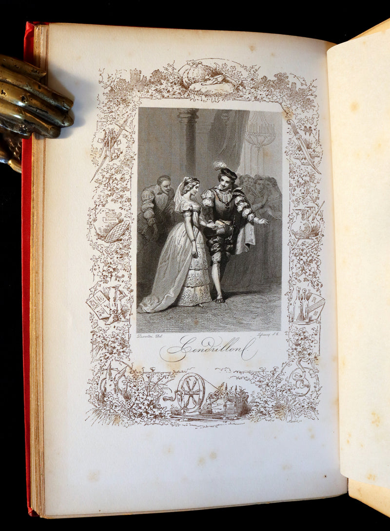 1890 Scarce illustrated French Book ~ Les Contes de Perrault - Fairy Tales published by Lefevre.