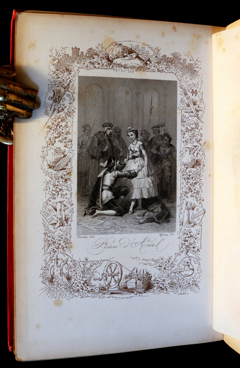 1890 Scarce illustrated French Book ~ Les Contes de Perrault - Fairy Tales published by Lefevre.