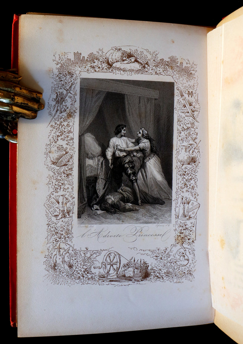 1890 Scarce illustrated French Book ~ Les Contes de Perrault - Fairy Tales published by Lefevre.