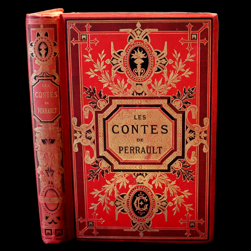 1890 Scarce illustrated French Book ~ Les Contes de Perrault - Fairy Tales published by Lefevre.