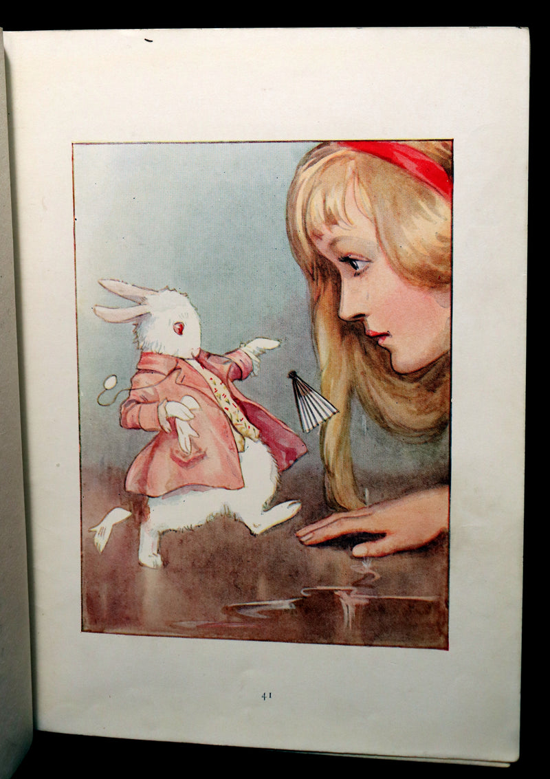 1920 Rare Book - Alice's Adventures in Wonderland with coloured illustrations By Margaret W. Tarrant.