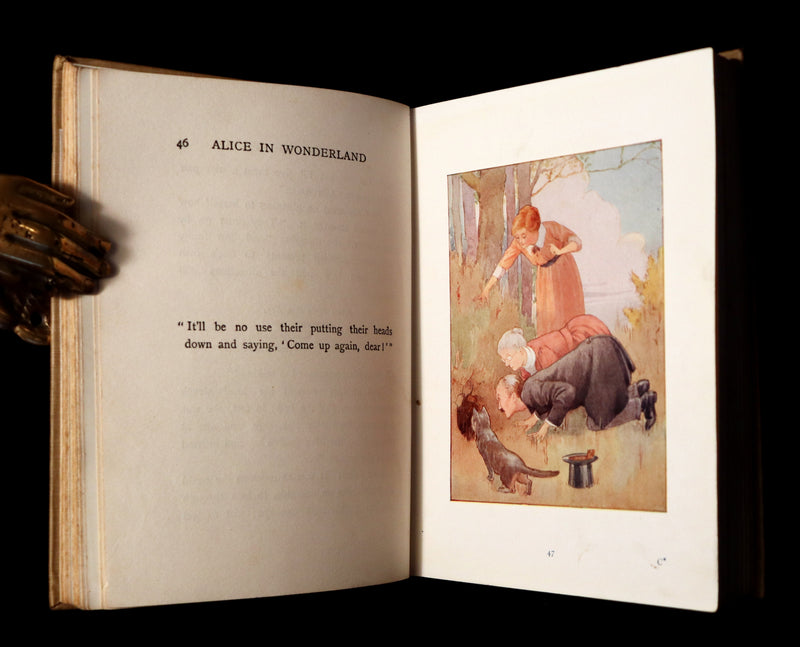 1920 Rare Book - Alice's Adventures in Wonderland with coloured illustrations By Margaret W. Tarrant.