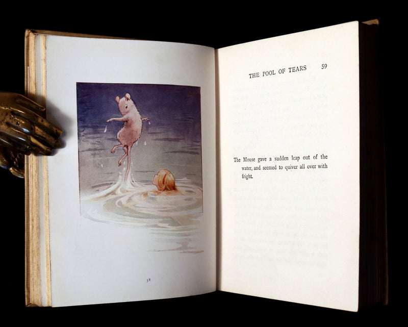 1920 Rare Book - Alice's Adventures in Wonderland with coloured illustrations By Margaret W. Tarrant.