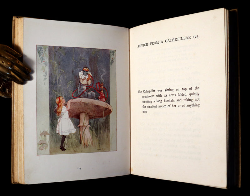 1920 Rare Book - Alice's Adventures in Wonderland with coloured illustrations By Margaret W. Tarrant.