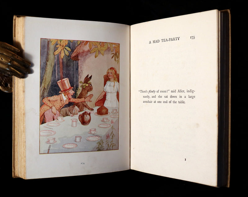 1920 Rare Book - Alice's Adventures in Wonderland with coloured illustrations By Margaret W. Tarrant.