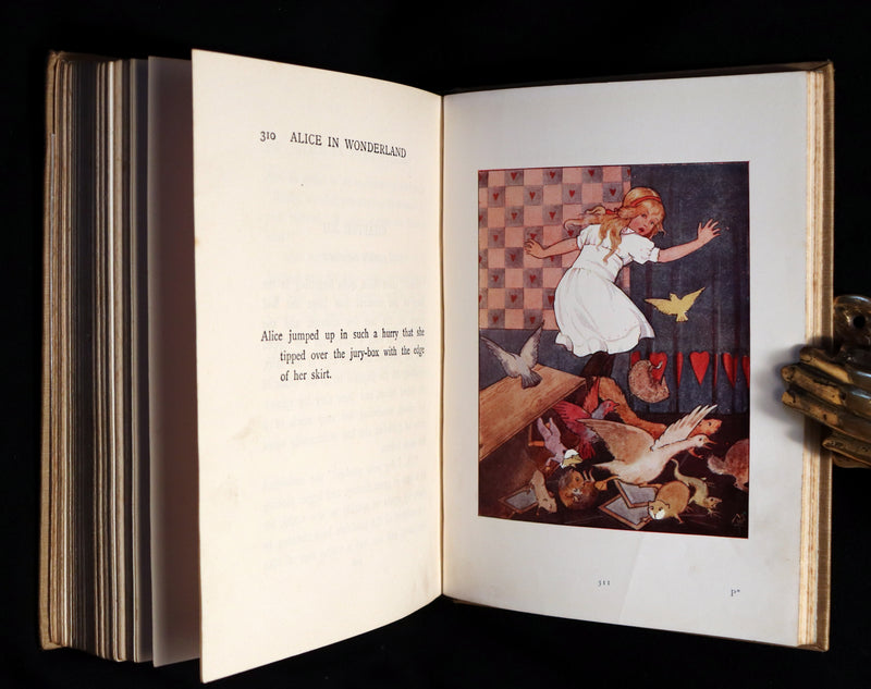 1920 Rare Book - Alice's Adventures in Wonderland with coloured illustrations By Margaret W. Tarrant.