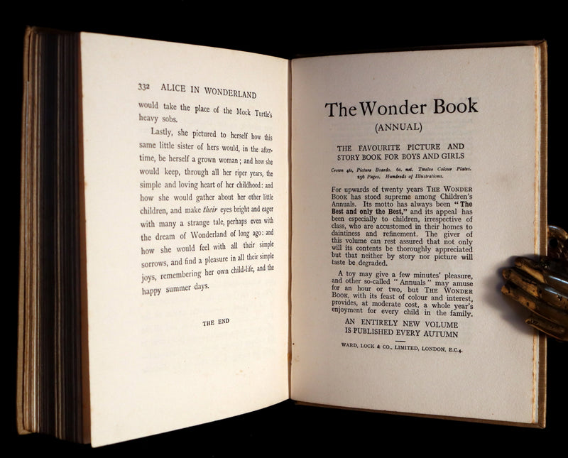 1920 Rare Book - Alice's Adventures in Wonderland with coloured illustrations By Margaret W. Tarrant.