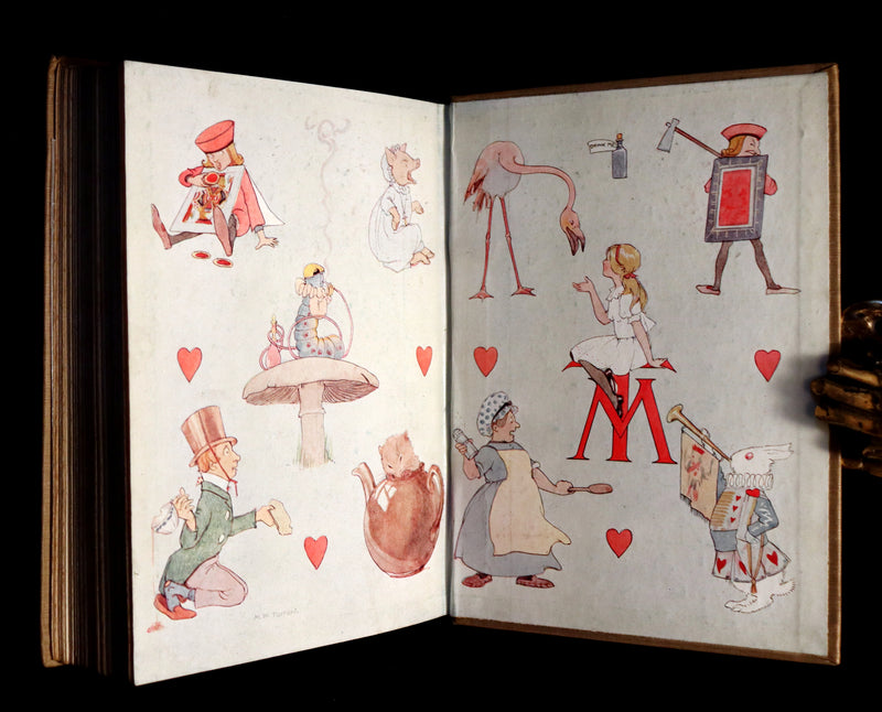 1920 Rare Book - Alice's Adventures in Wonderland with coloured illustrations By Margaret W. Tarrant.