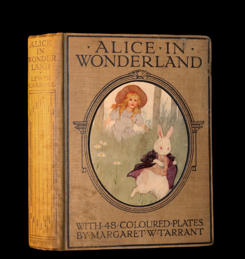1920 Rare Book - Alice's Adventures in Wonderland with coloured illustrations By Margaret W. Tarrant.