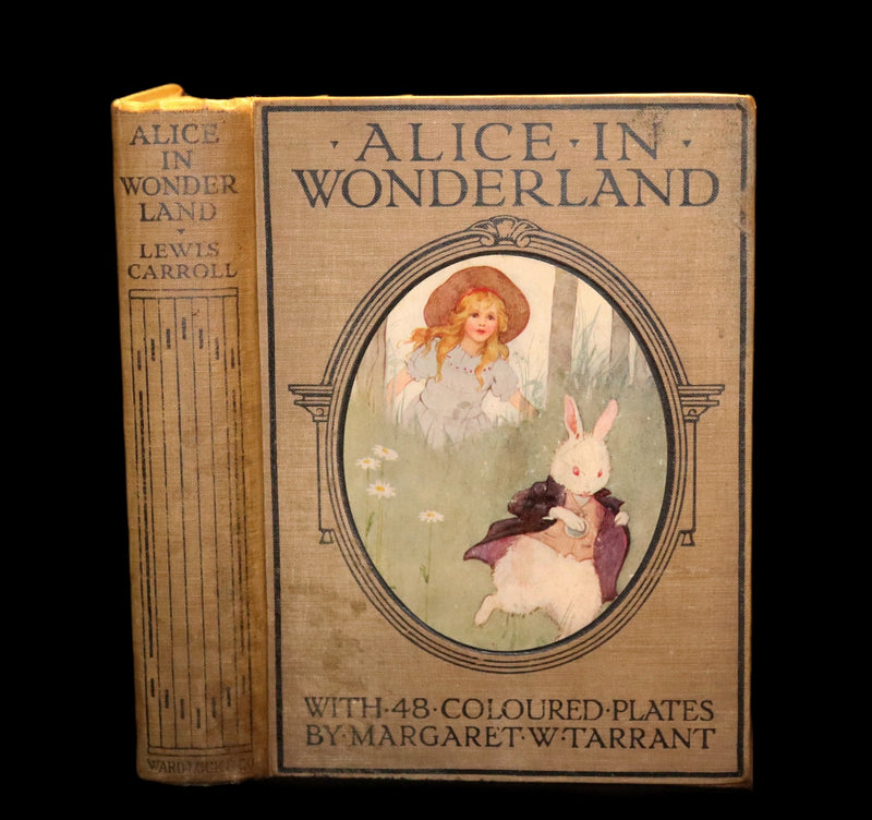 1920 Rare Book - Alice's Adventures in Wonderland with coloured illustrations By Margaret W. Tarrant.