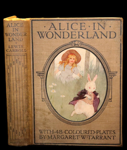 1920 Rare Book - Alice's Adventures in Wonderland with coloured illustrations By Margaret W. Tarrant.