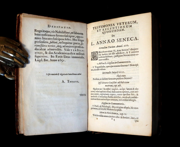 1651 Rare Latin Book - SENECA - L. Annæi Senecæ - Tragedies - Medea, Phaedra, Oedipus, etc.