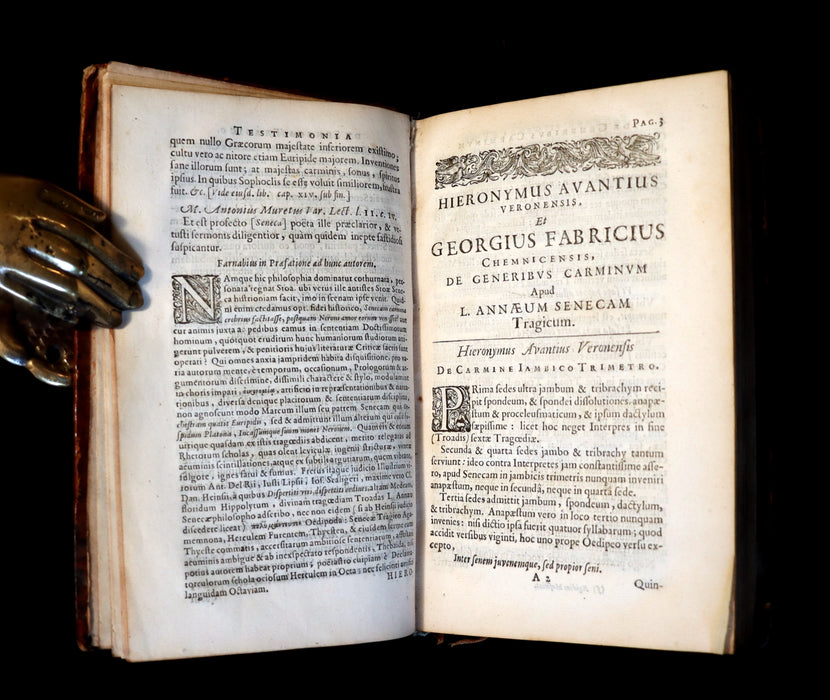 1651 Rare Latin Book - SENECA - L. Annæi Senecæ - Tragedies - Medea, Phaedra, Oedipus, etc.