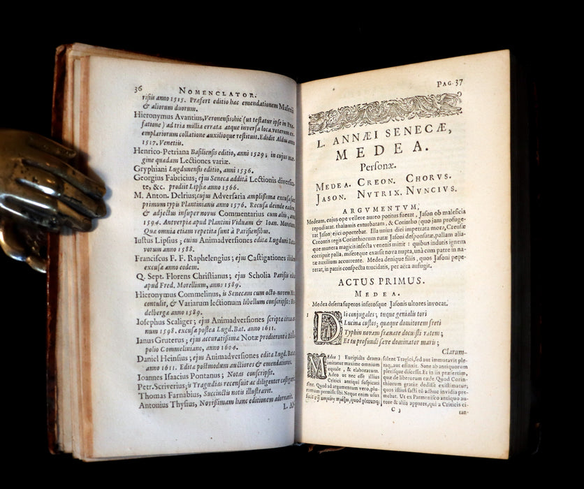 1651 Rare Latin Book - SENECA - L. Annæi Senecæ - Tragedies - Medea, Phaedra, Oedipus, etc.