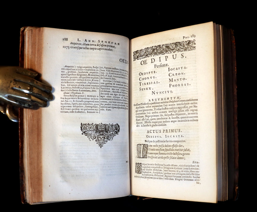 1651 Rare Latin Book - SENECA - L. Annæi Senecæ - Tragedies - Medea, Phaedra, Oedipus, etc.