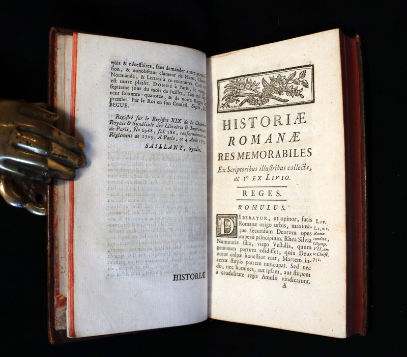 1774 Scarce Latin Book - ROMAN HISTORY from his Famous Authors - Lucius Annaeus Florus, Tite-Live, Caius Velleius Paterculus.