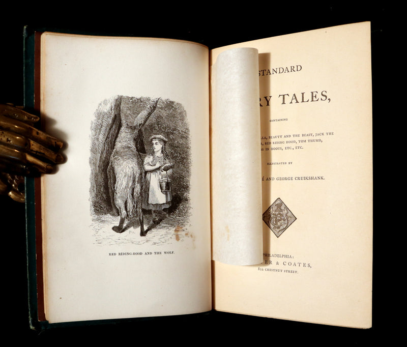 1880 Scarce Victorian Book - Standard FAIRY TALES illustrated by Gustave Dore & George Cruikshank.