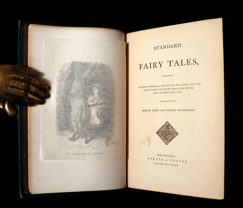 1880 Scarce Victorian Book - Standard FAIRY TALES illustrated by Gustave Dore & George Cruikshank.