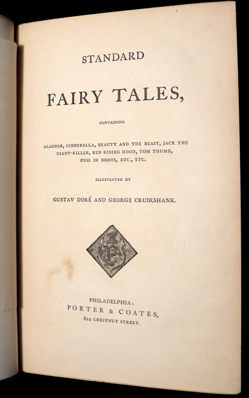 1880 Scarce Victorian Book - Standard FAIRY TALES illustrated by Gustave Dore & George Cruikshank.