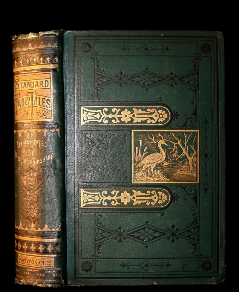 1880 Scarce Victorian Book - Standard FAIRY TALES illustrated by Gustave Dore & George Cruikshank.
