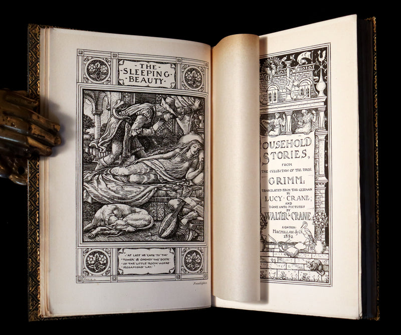 1882 First Edition bound by Riviere & Son - Brothers Grimm's FAIRY TALES illustrated by Walter Crane.