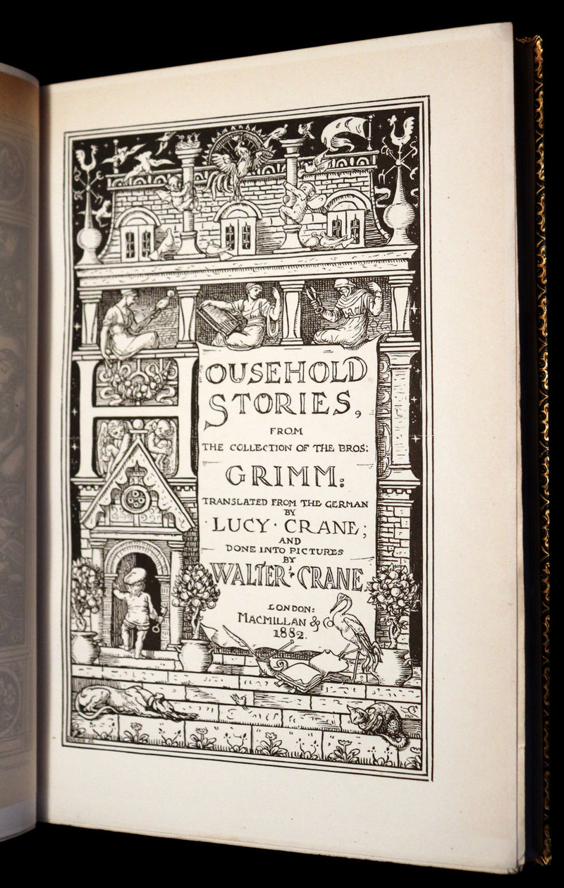 1882 First Edition bound by Riviere & Son - Brothers Grimm's FAIRY TALES illustrated by Walter Crane.