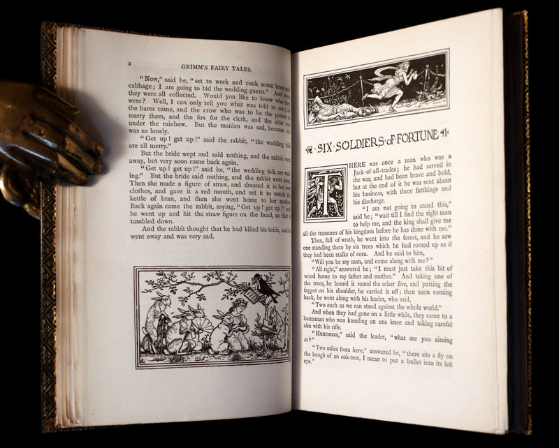 1882 First Edition bound by Riviere & Son - Brothers Grimm's FAIRY TALES illustrated by Walter Crane.