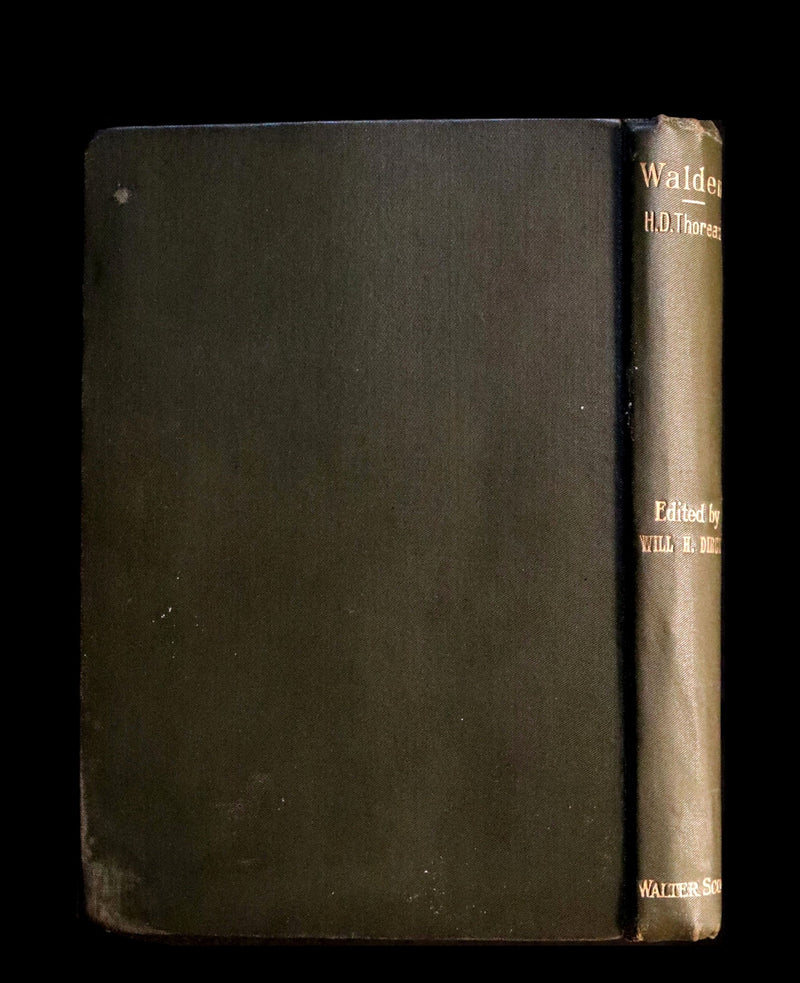 1886 Rare Victorian Book - WALDEN by Henry David THOREAU With an Introductory Note by Will H. Dircks.
