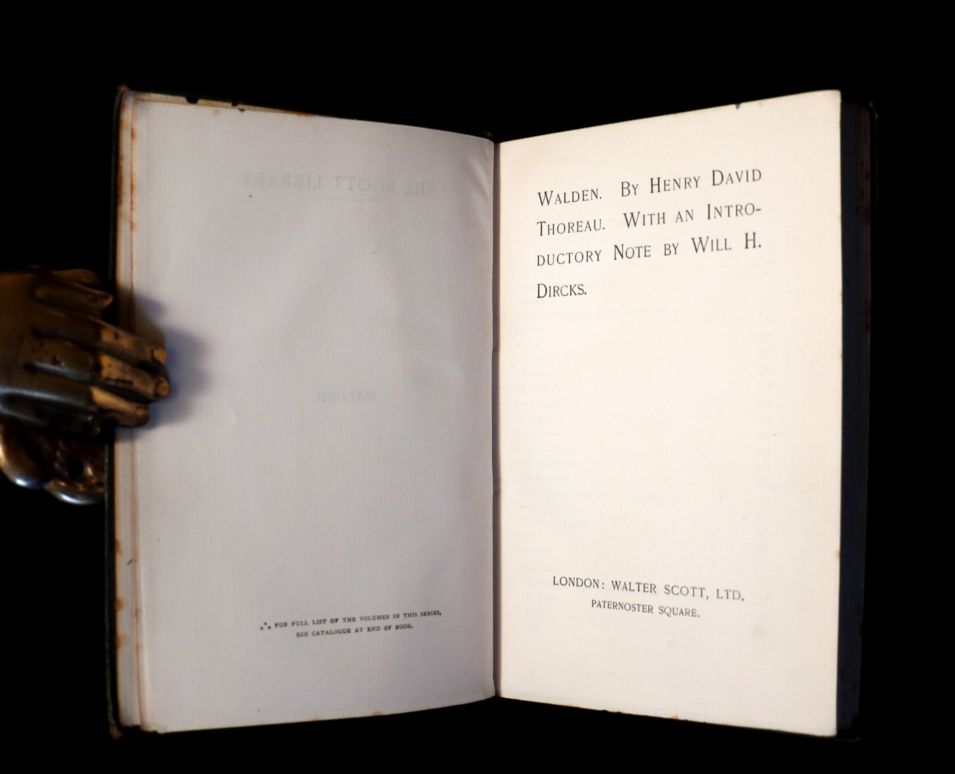 1886 Rare Victorian Book - WALDEN by Henry David THOREAU With an Intro