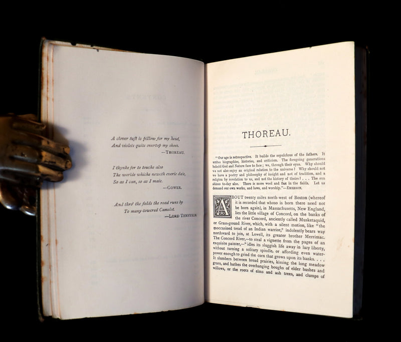 1886 Rare Victorian Book - WALDEN by Henry David THOREAU With an Introductory Note by Will H. Dircks.