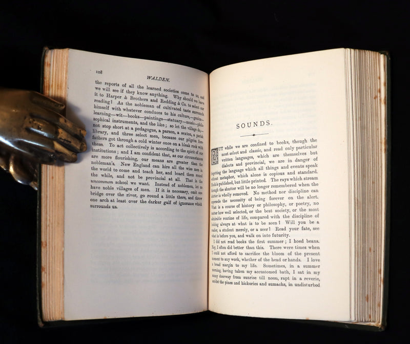 1886 Rare Victorian Book - WALDEN by Henry David THOREAU With an Introductory Note by Will H. Dircks.