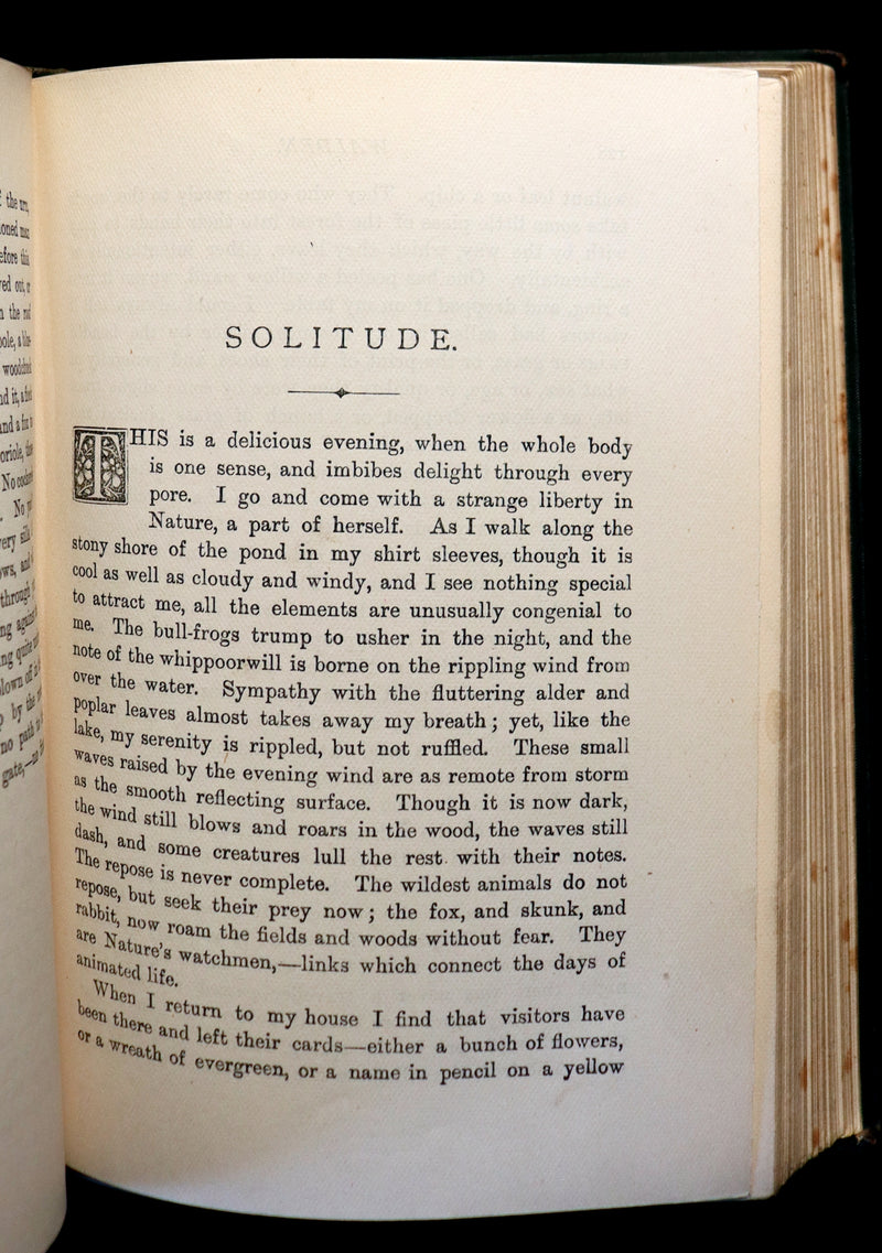 1886 Rare Victorian Book - WALDEN by Henry David THOREAU With an Introductory Note by Will H. Dircks.