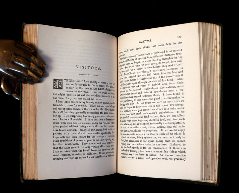 1886 Rare Victorian Book - WALDEN by Henry David THOREAU With an Introductory Note by Will H. Dircks.