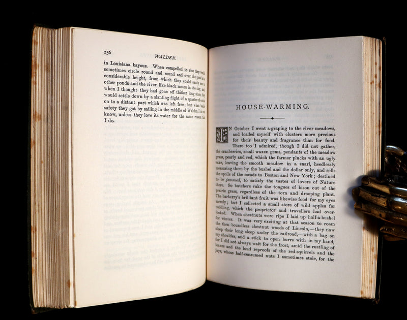 1886 Rare Victorian Book - WALDEN by Henry David THOREAU With an Introductory Note by Will H. Dircks.