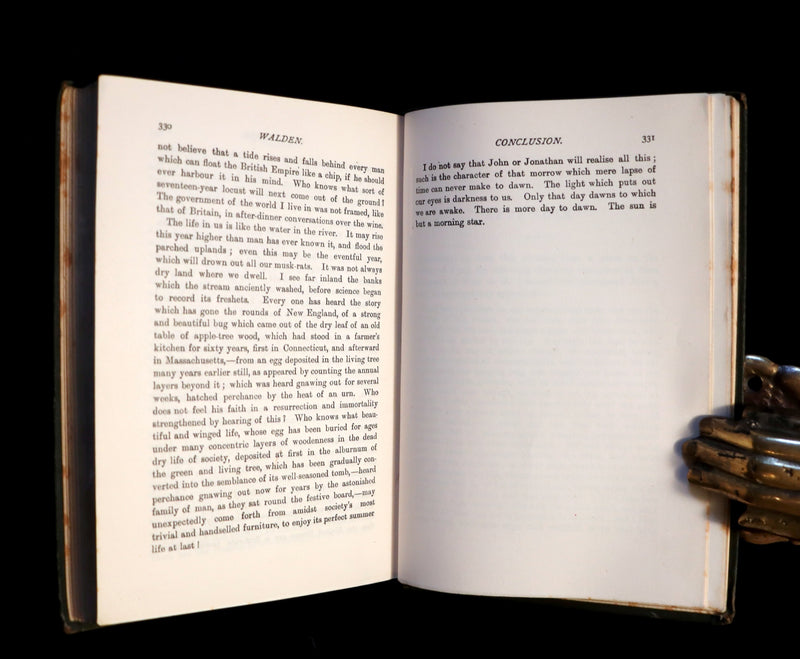 1886 Rare Victorian Book - WALDEN by Henry David THOREAU With an Introductory Note by Will H. Dircks.